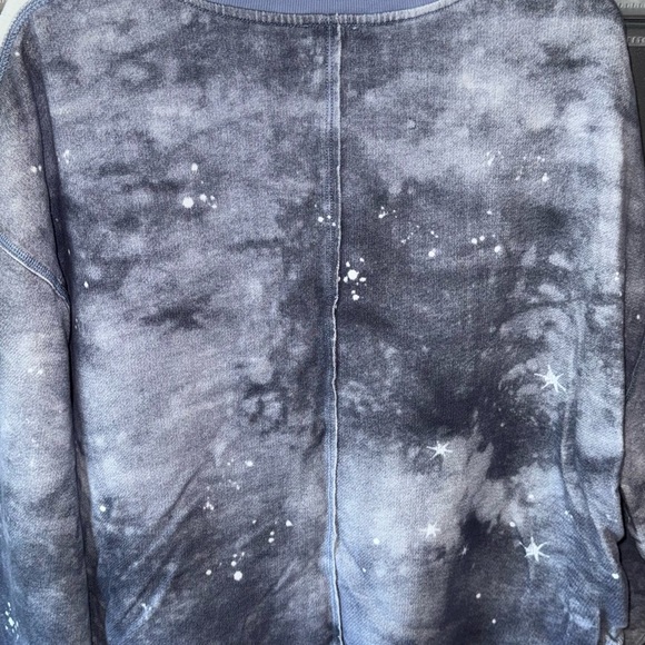 Pilcro Scenic Mountain Crew Neck Sweatshirt from Anthropologie Blue Pattern Sz L - Picture 11 of 13